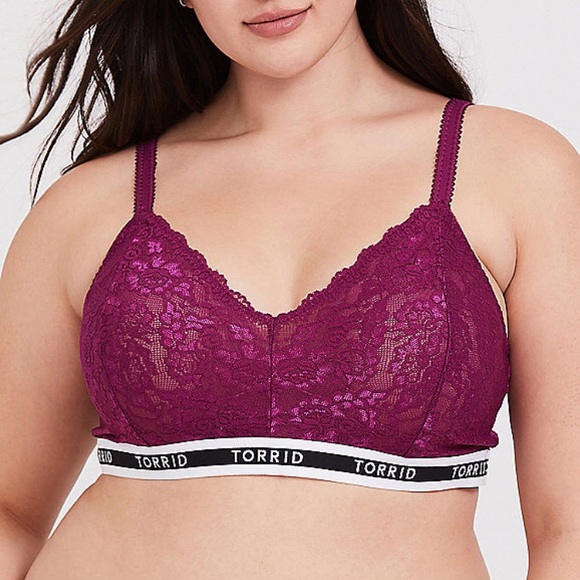 torrid Other - Torrid Logo Berry Purple Lace Bralette
